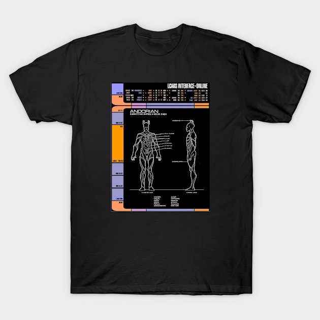 Library Computer Readout of Friendly Alien Species T-Shirt by Starbase79